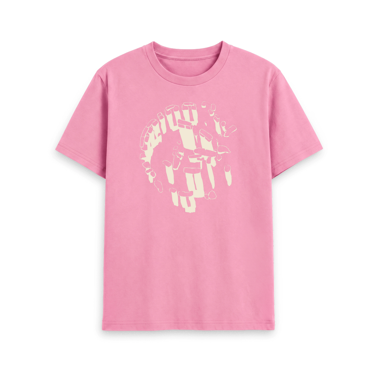 Rose Pink Printed T-shirt Front
