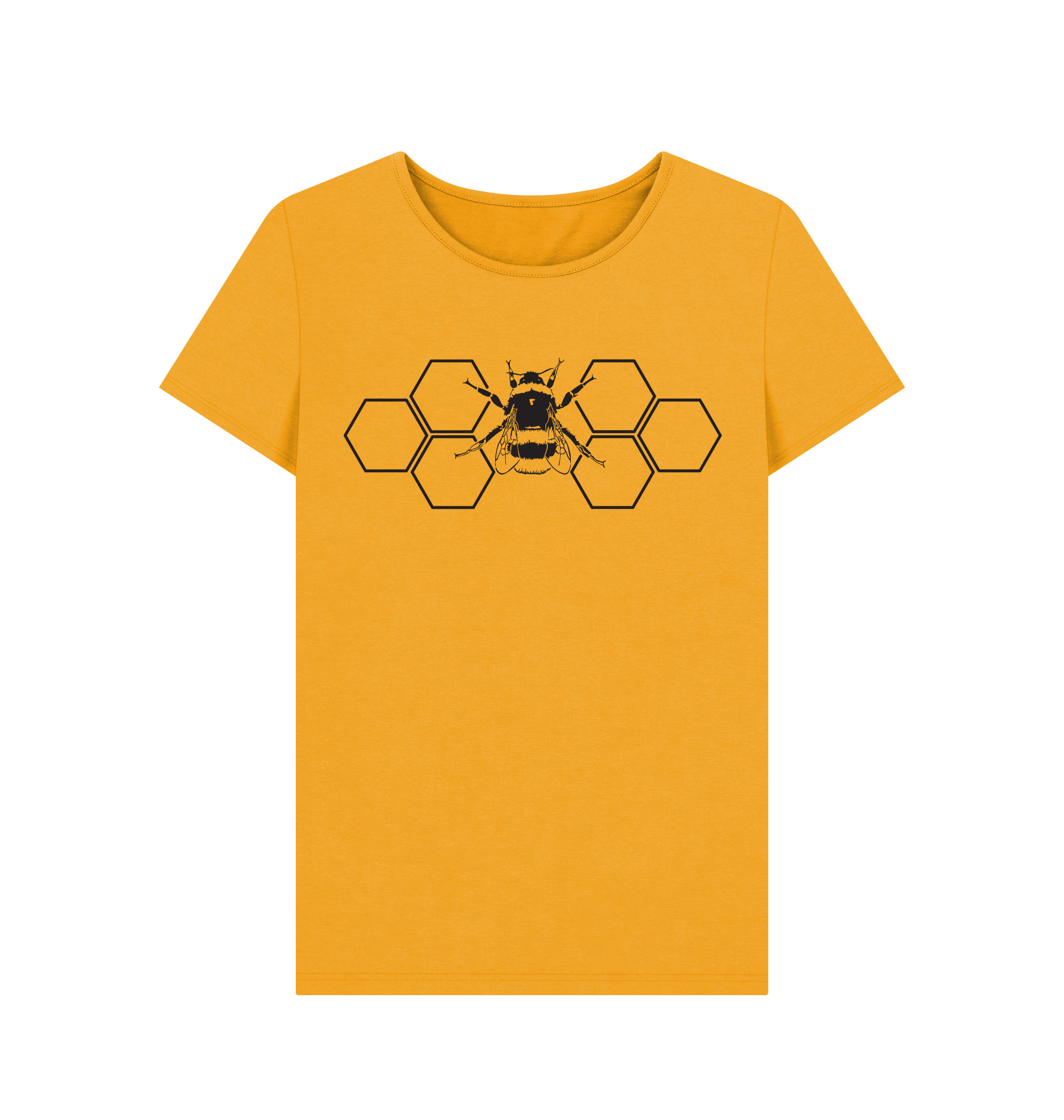 Mustard Printed T-shirt Front