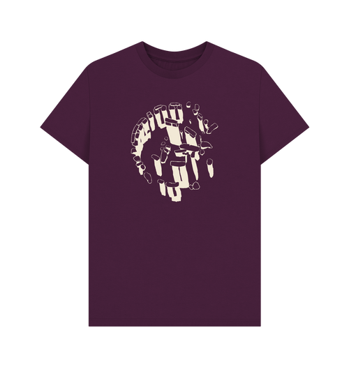 Purple Printed T-shirt Front