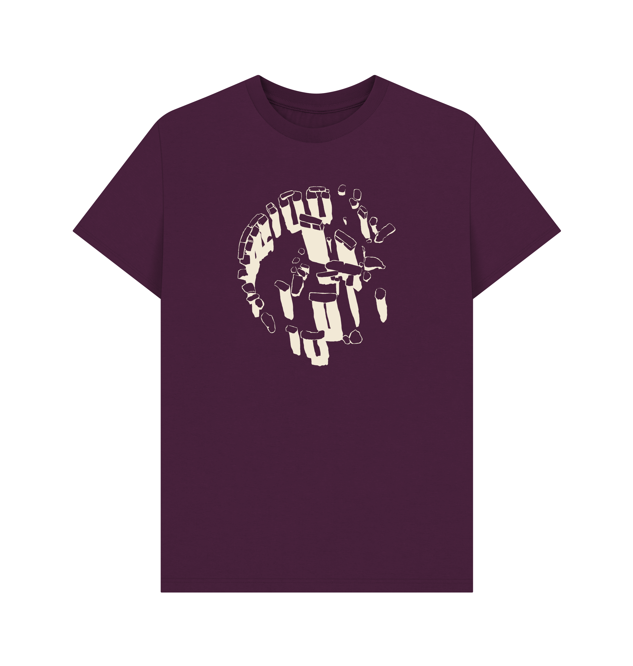 Purple Printed T-shirt Front