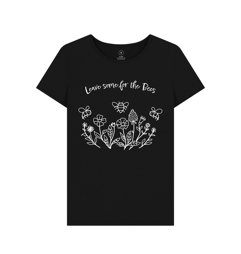 Black Recycled Printed T-Shirt Front