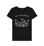 Black Recycled Printed T-Shirt Front