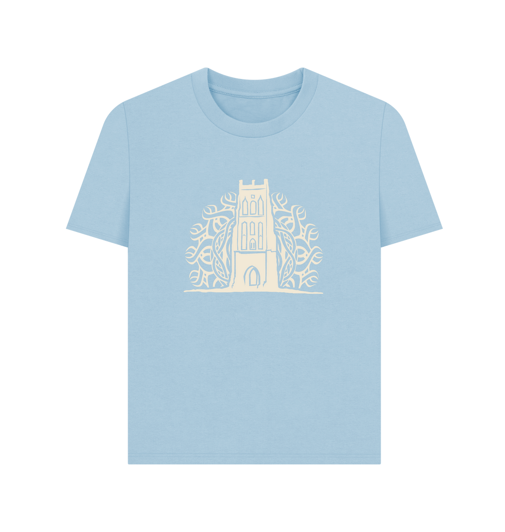 Milky Blue Printed T-shirt Front