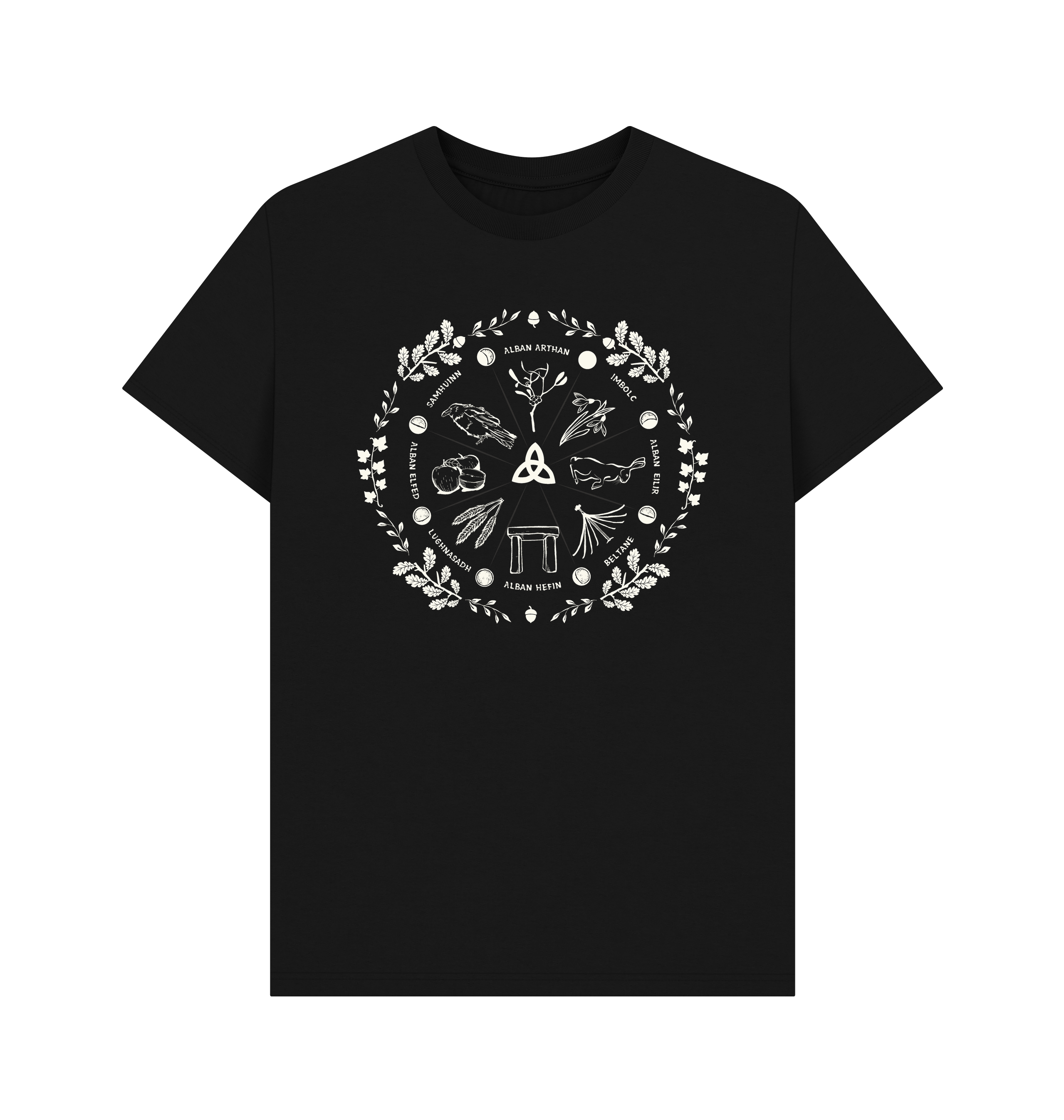 Black Printed T-shirt Front