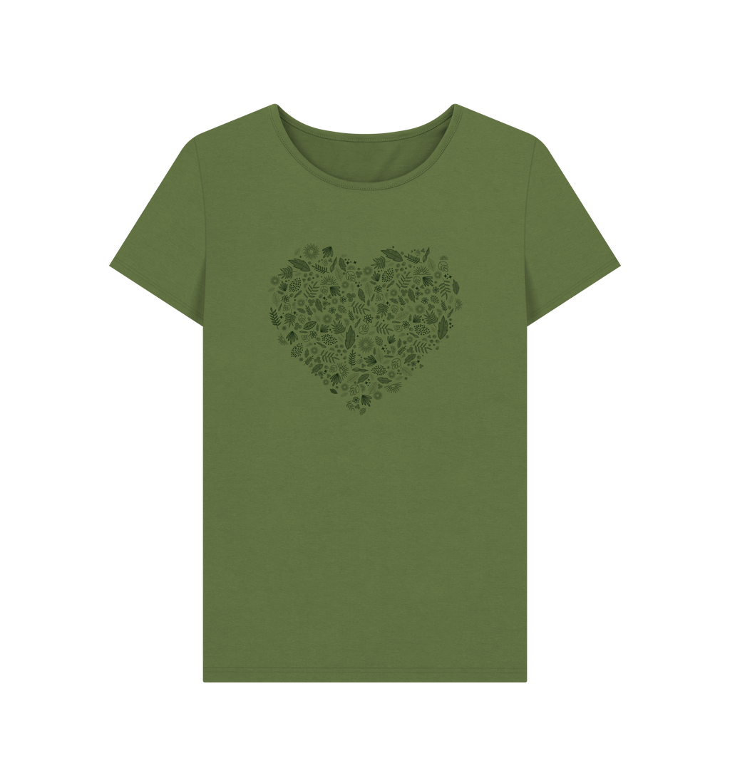 Khaki Printed T-shirt Front