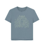 Stone Blue Printed T-shirt Front