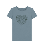 Stone Blue Printed T-shirt Front