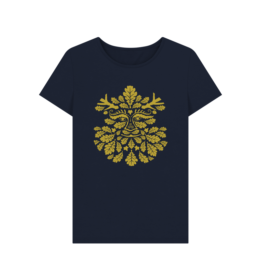 Navy Blue Printed T-shirt Front