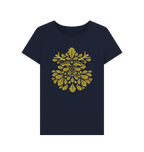 Navy Blue Printed T-shirt Front