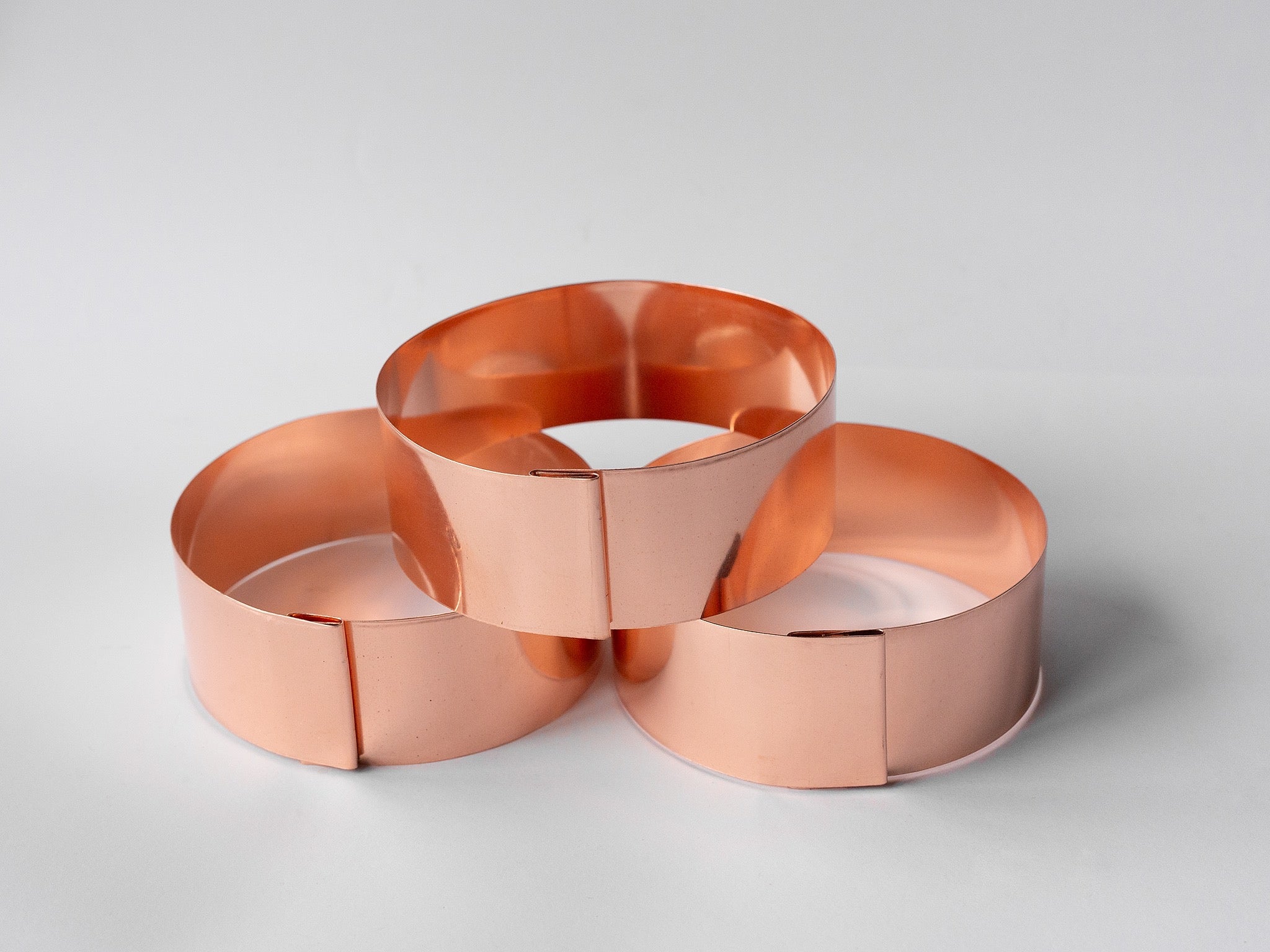 3 x 14cm Heavy Duty Copper Plant Ring Bundle