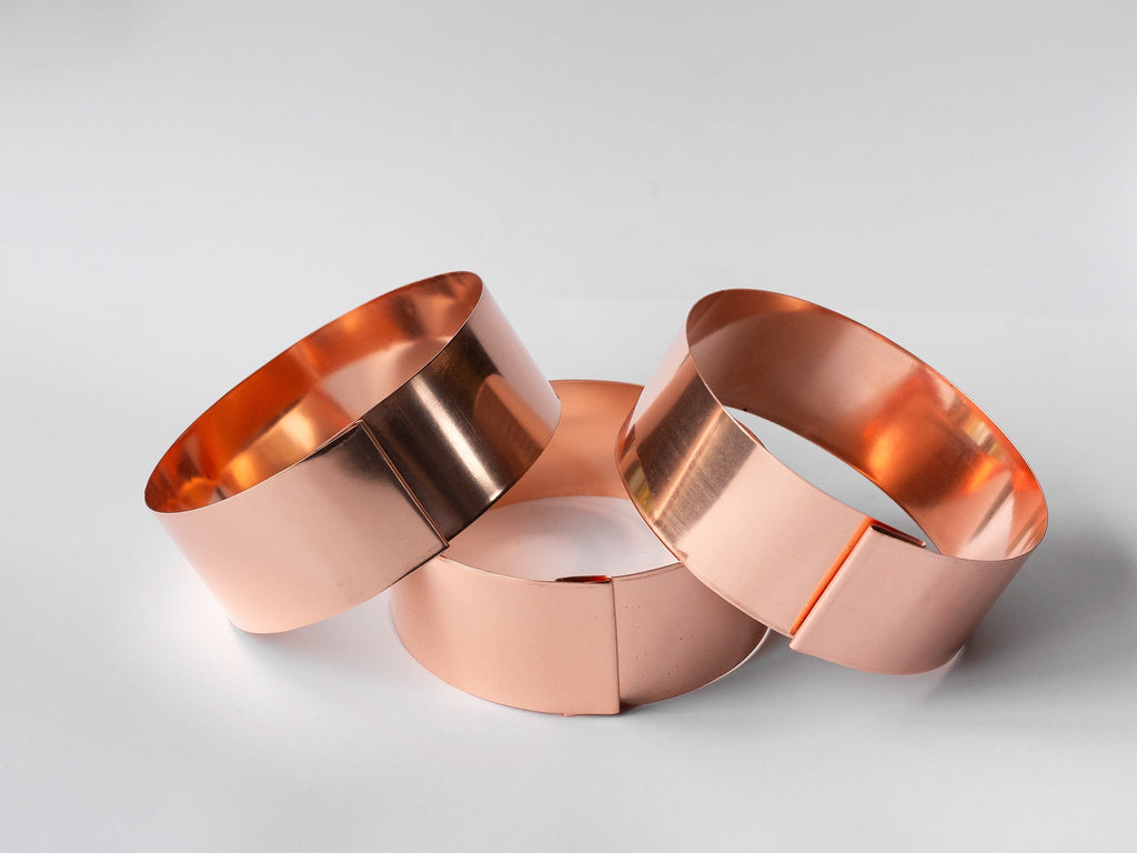 6 x 14cm Copper Plant Ring Bundle
