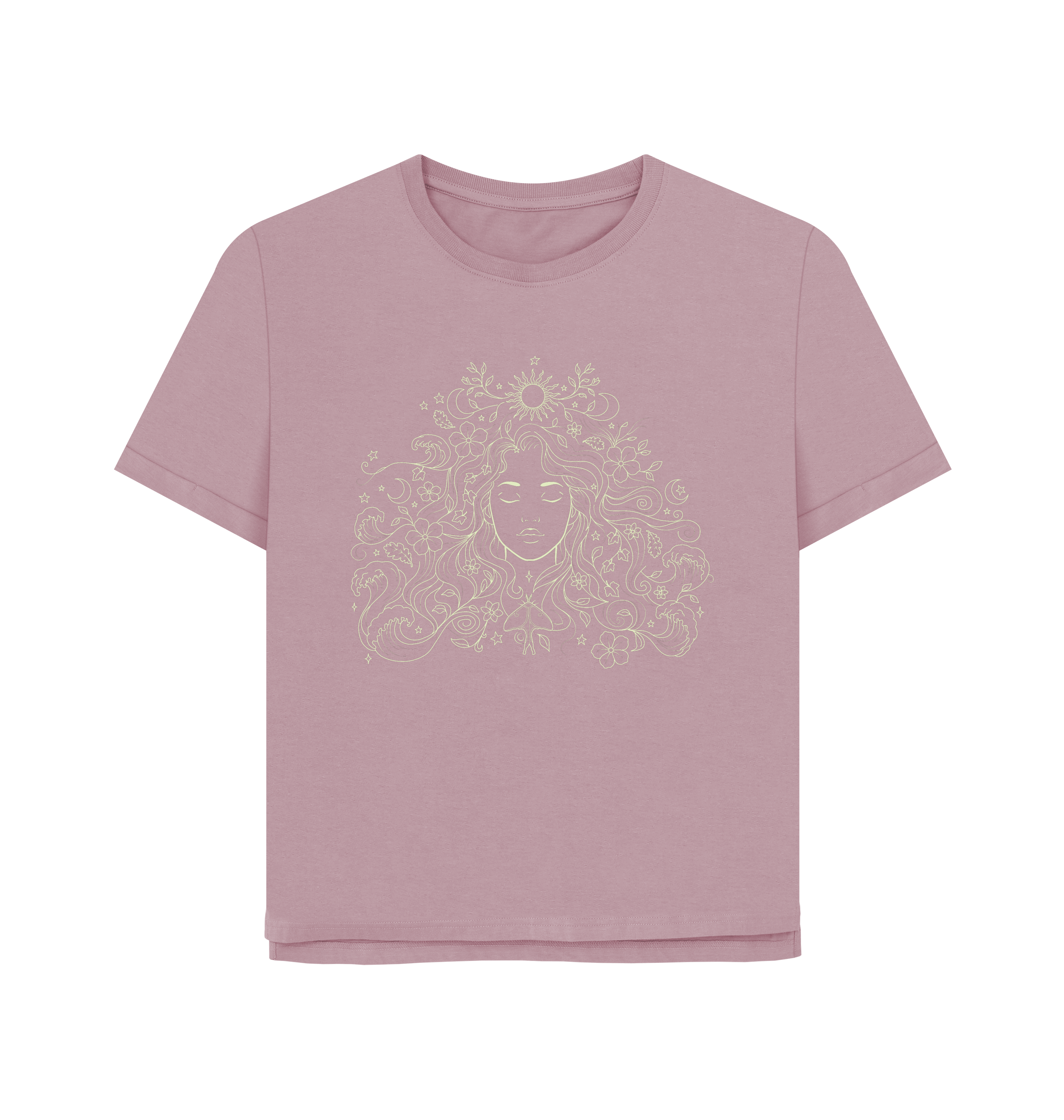 Mauve Printed T-shirt Front