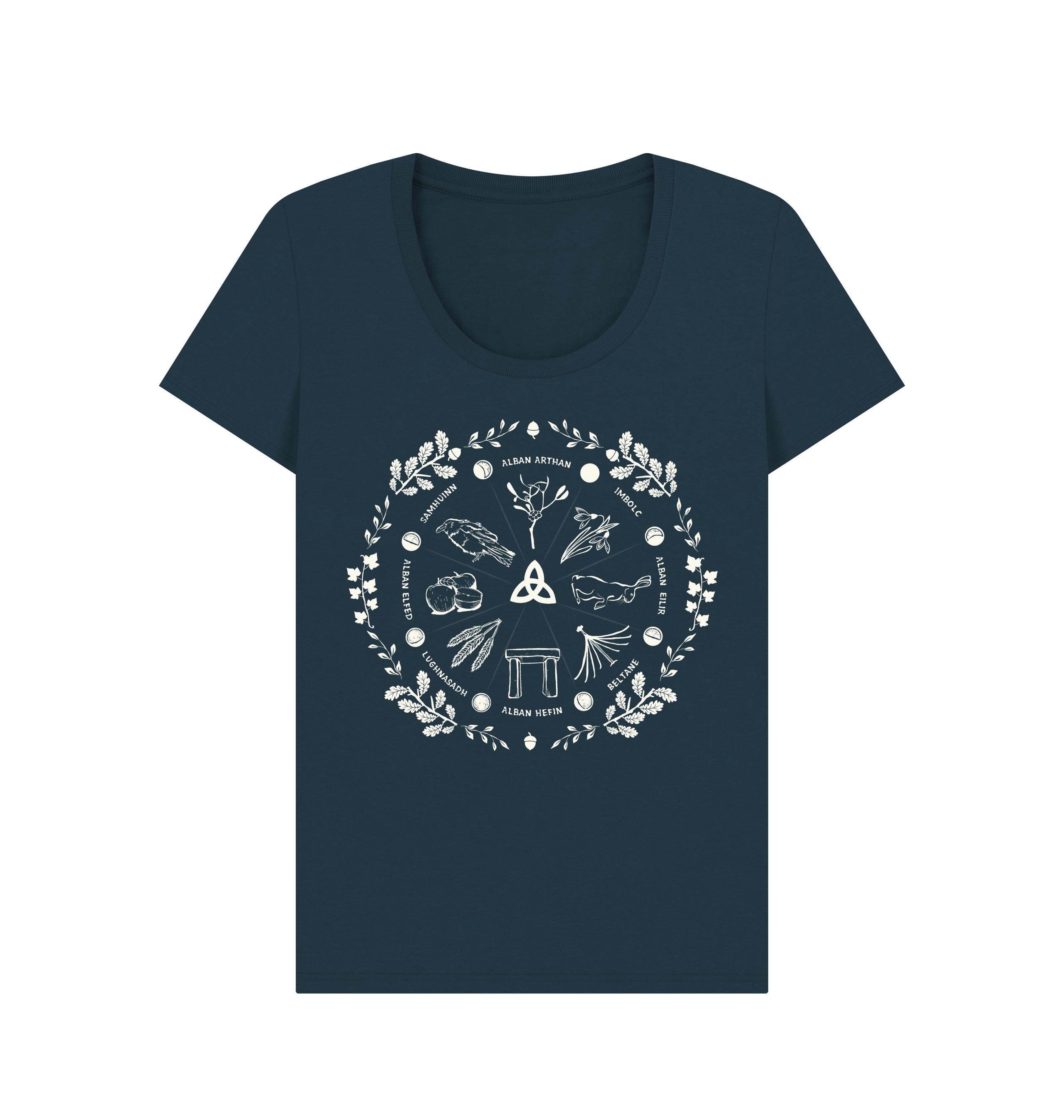 Denim Blue Printed T-shirt Front
