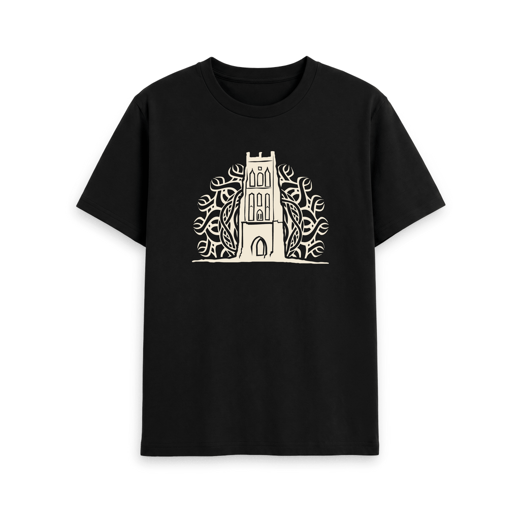 Black Printed T-shirt Front