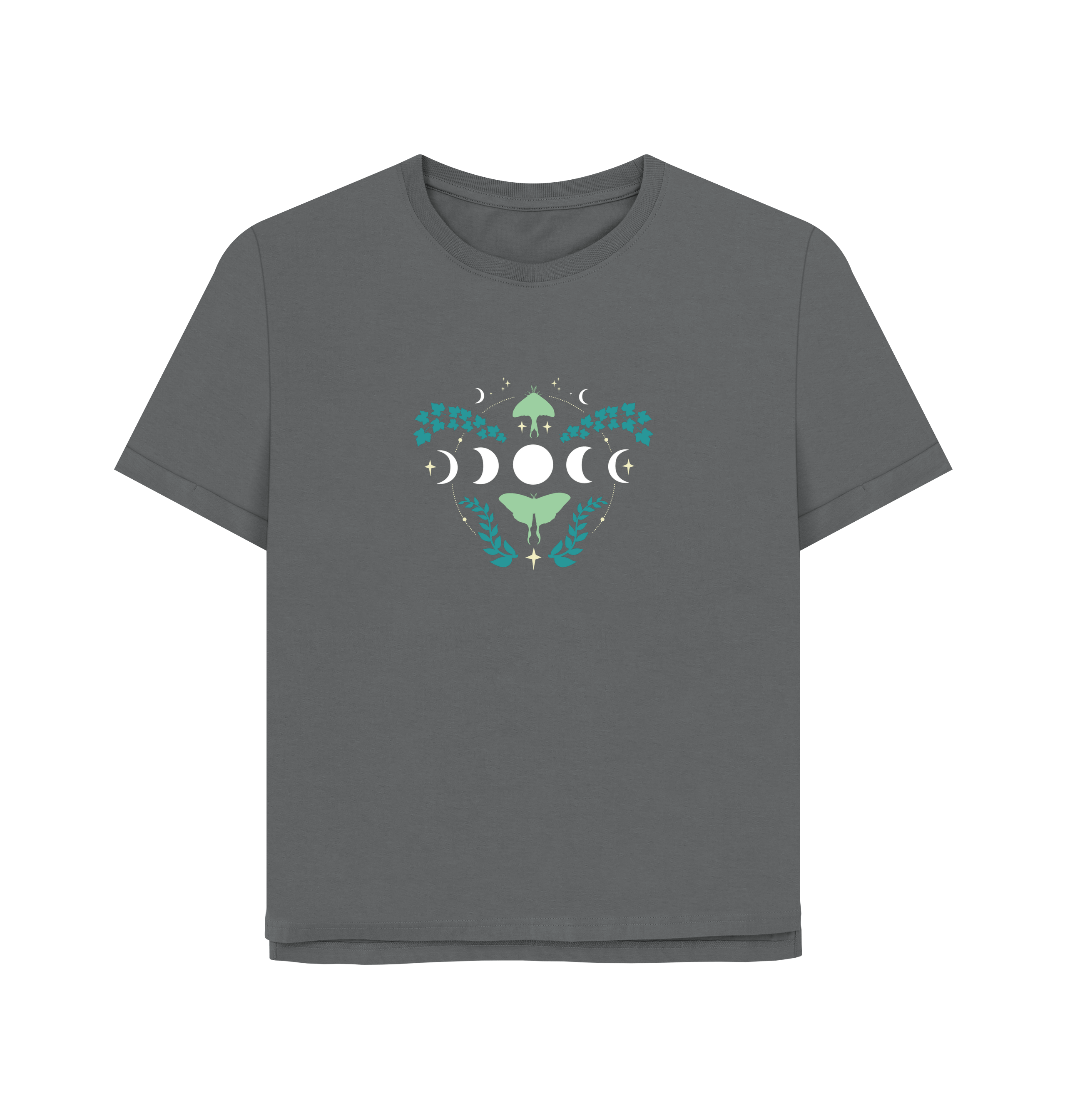 Slate Grey Printed T-shirt Front