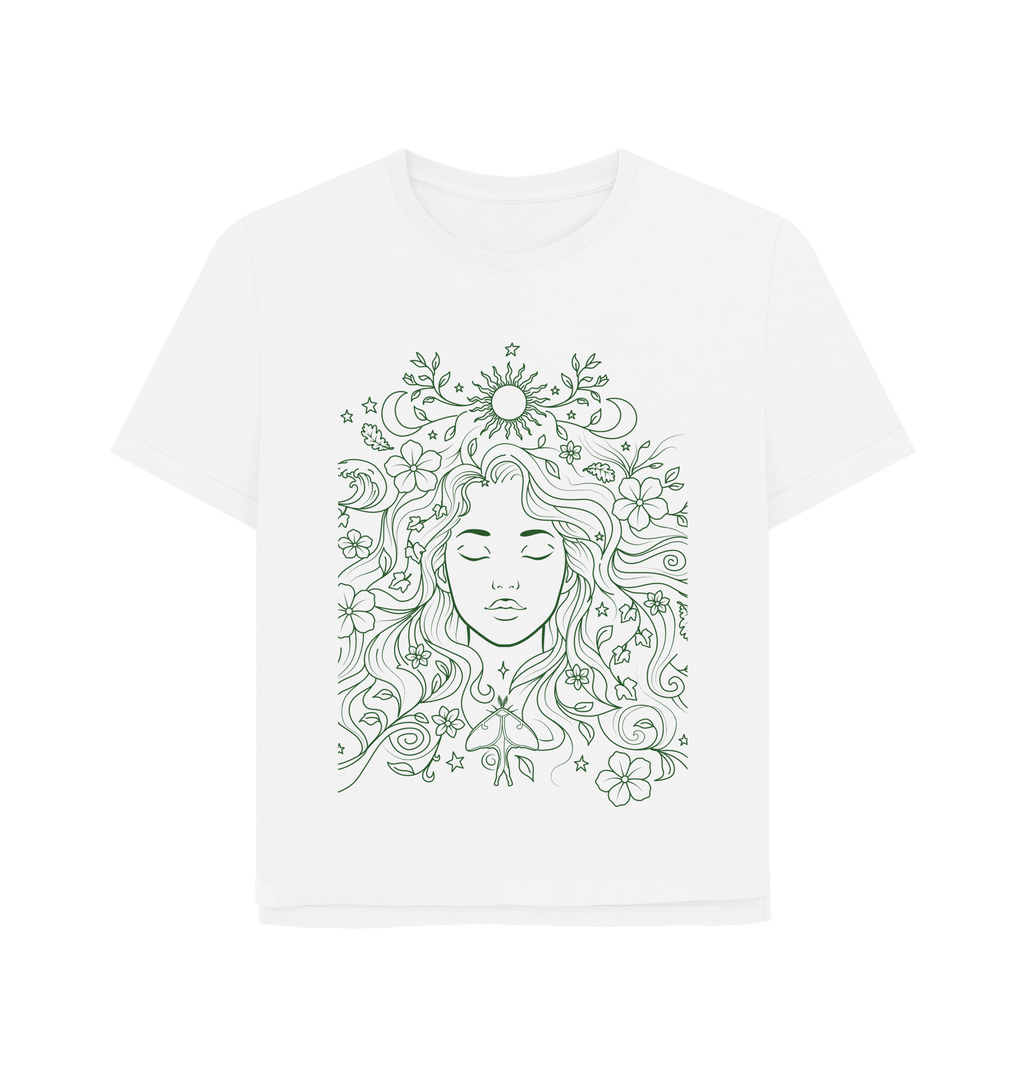 White Printed T-shirt Front