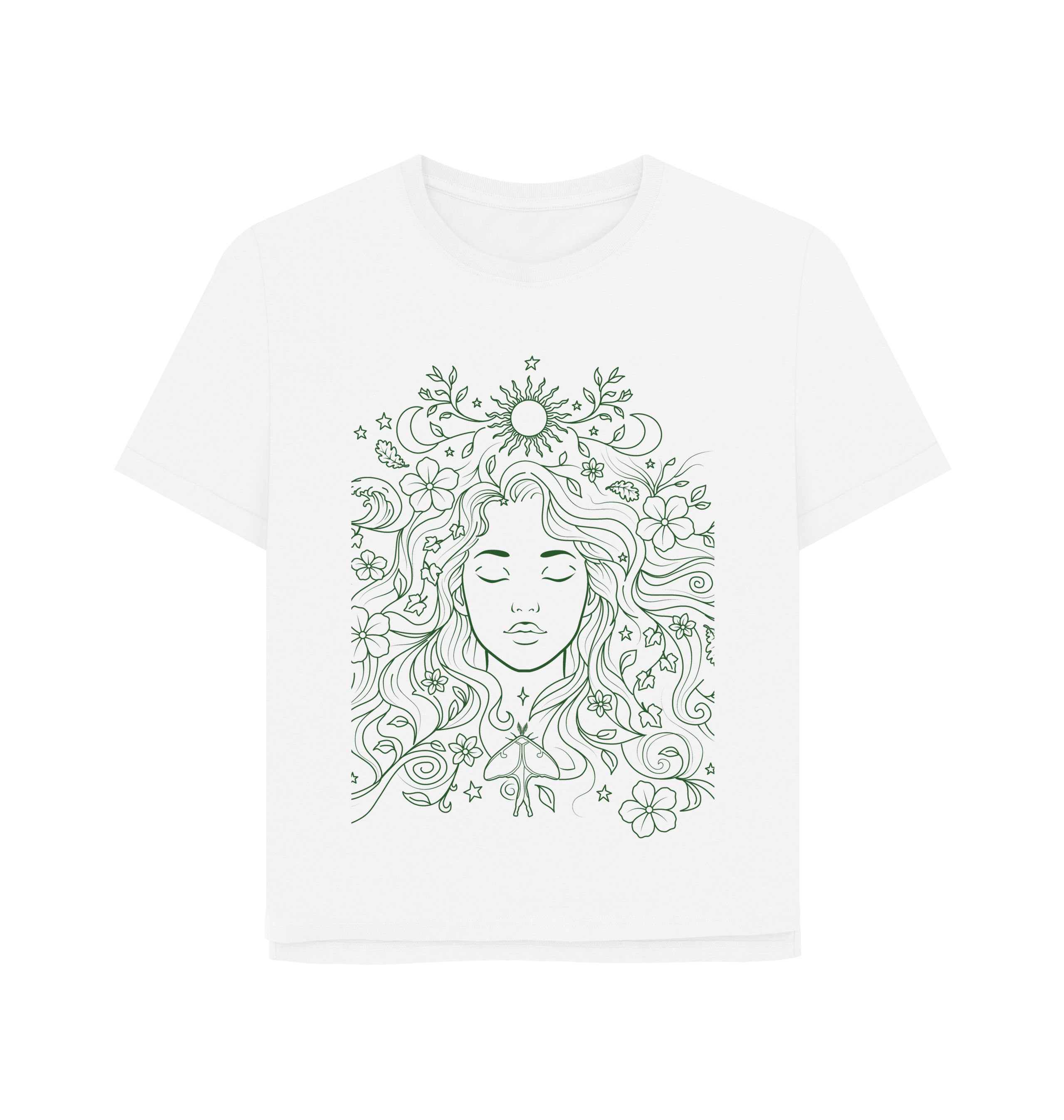 White Printed T-shirt Front