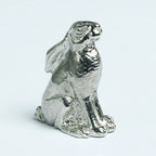 Moongazing Hare, English Pewter Good Luck Sculpture