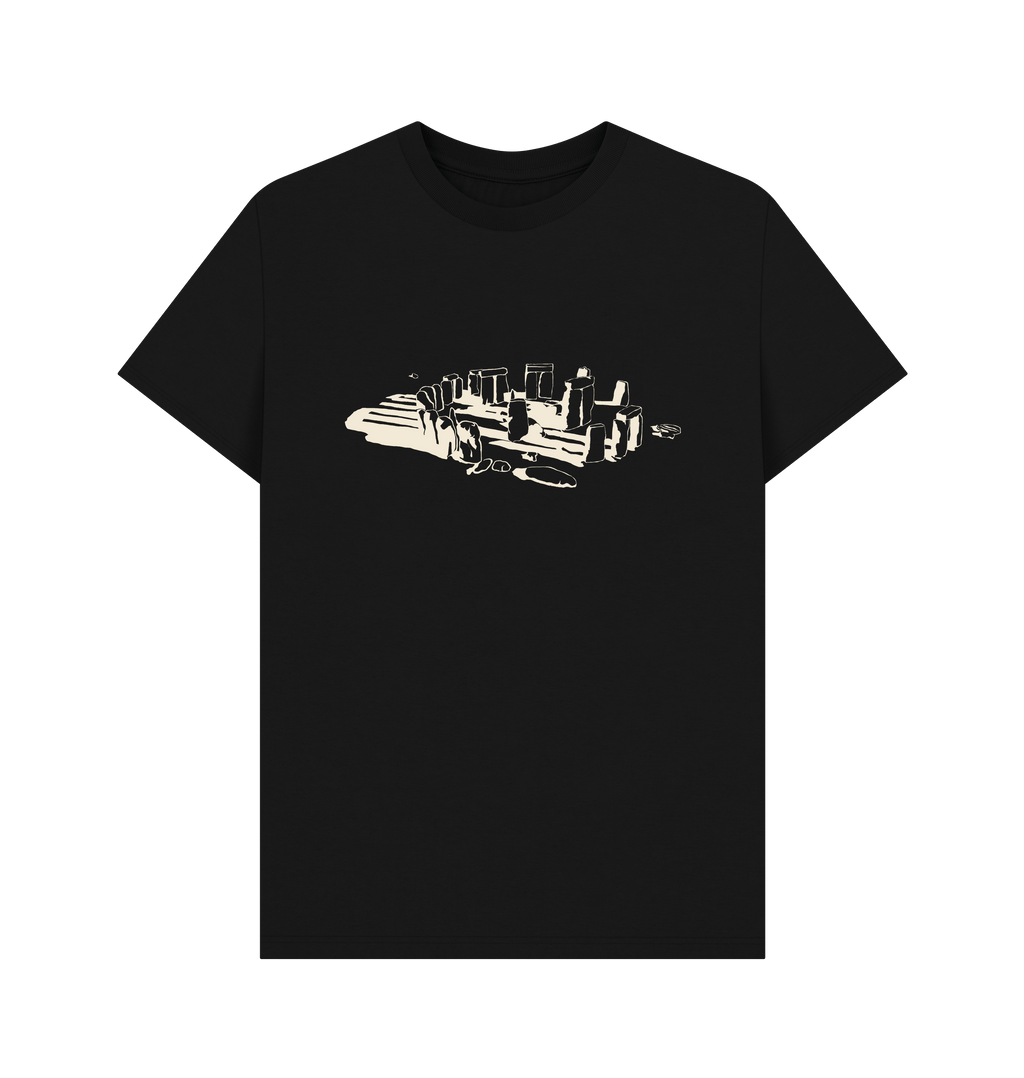 Black Printed T-shirt Front