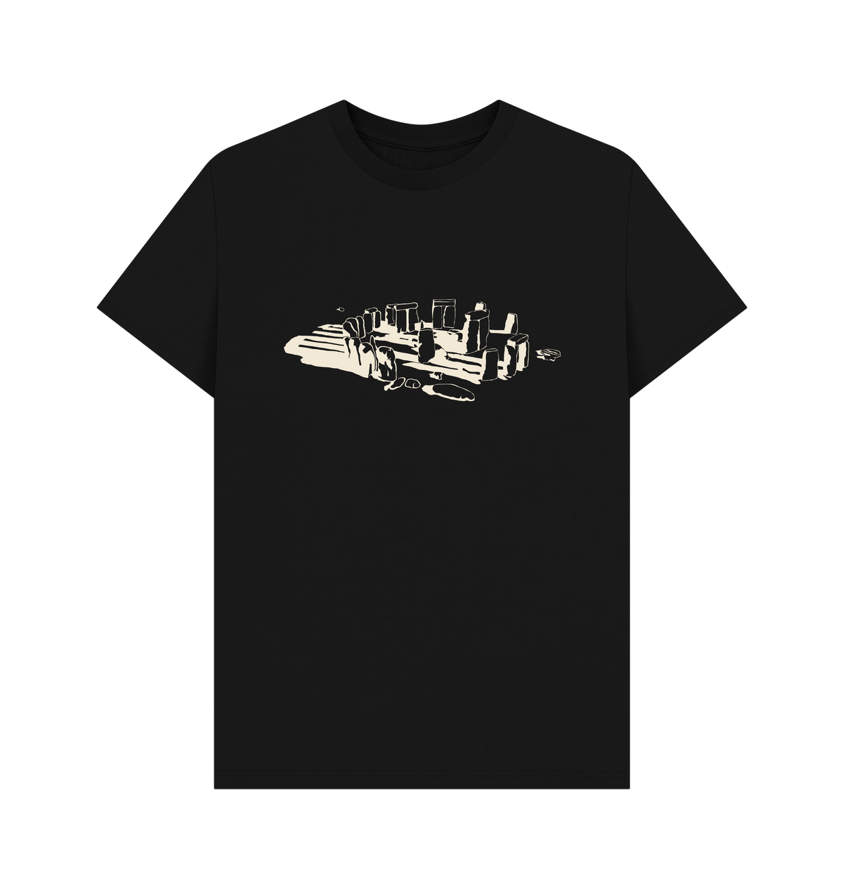 Black Printed T-shirt Front