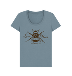 Stone Blue Printed T-shirt Front
