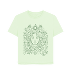 Pastel Green Printed T-shirt Front
