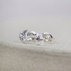 Sterling Silver Mini Moon and Star Studs