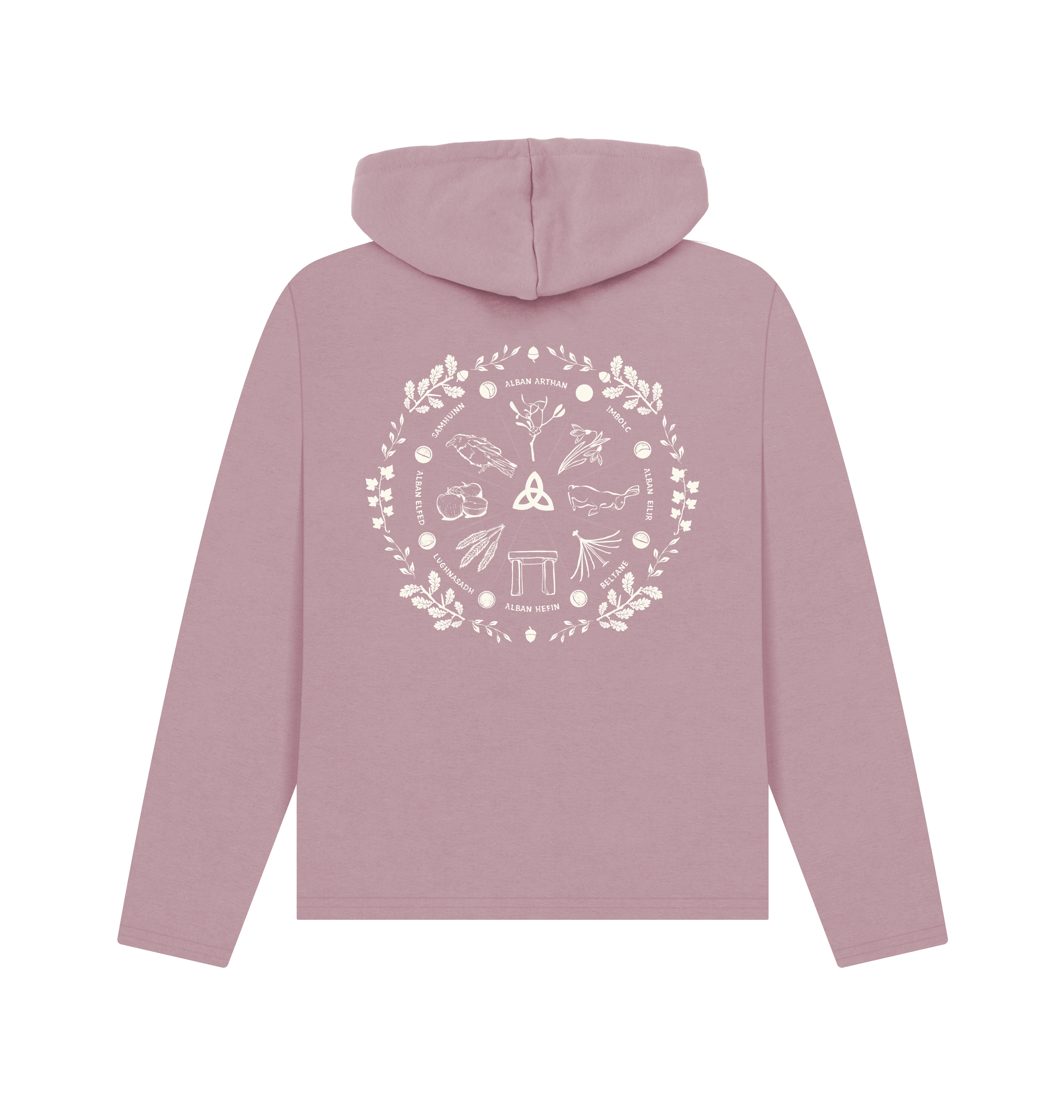 Mauve Printed Hoody Back