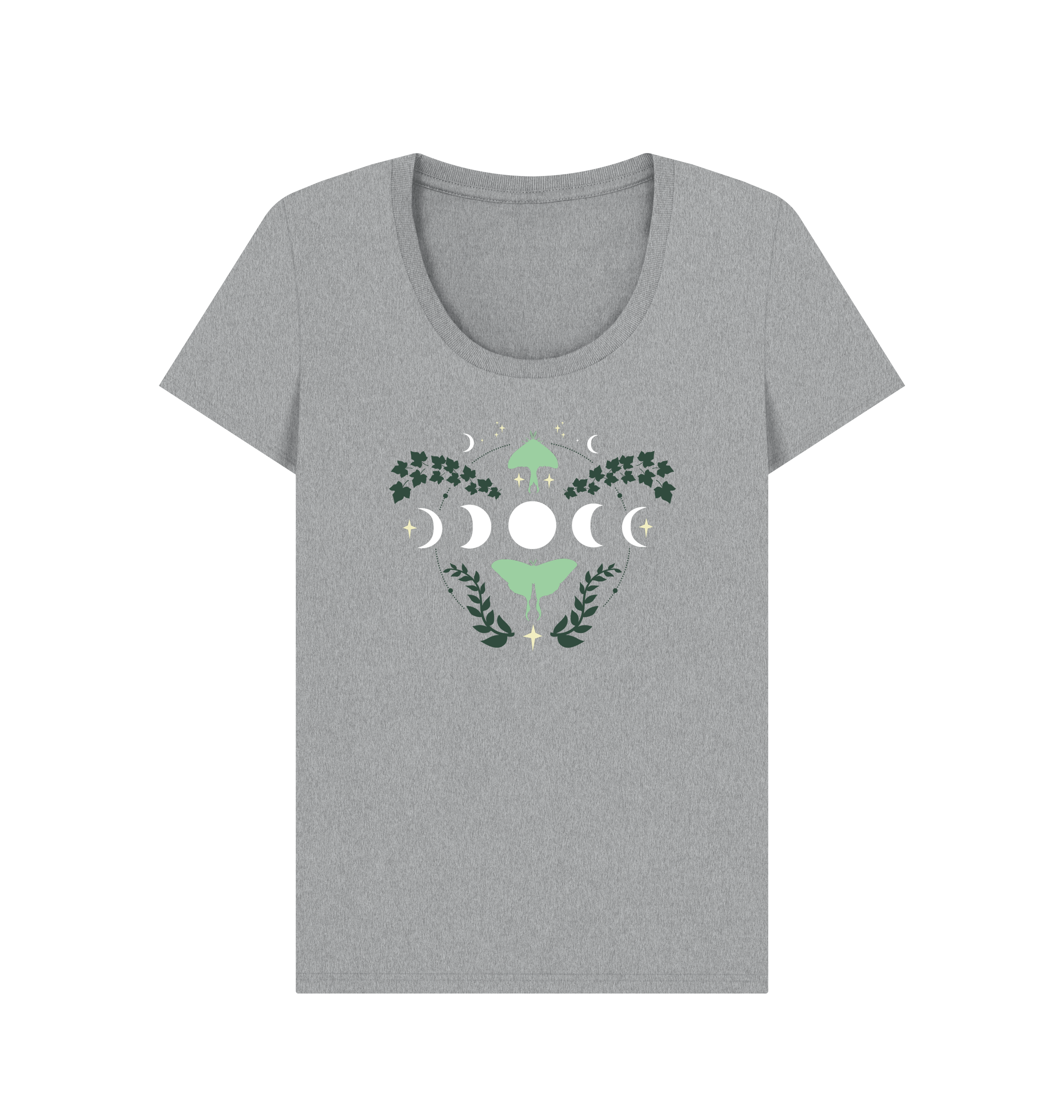 Athletic Grey Printed T-shirt Front