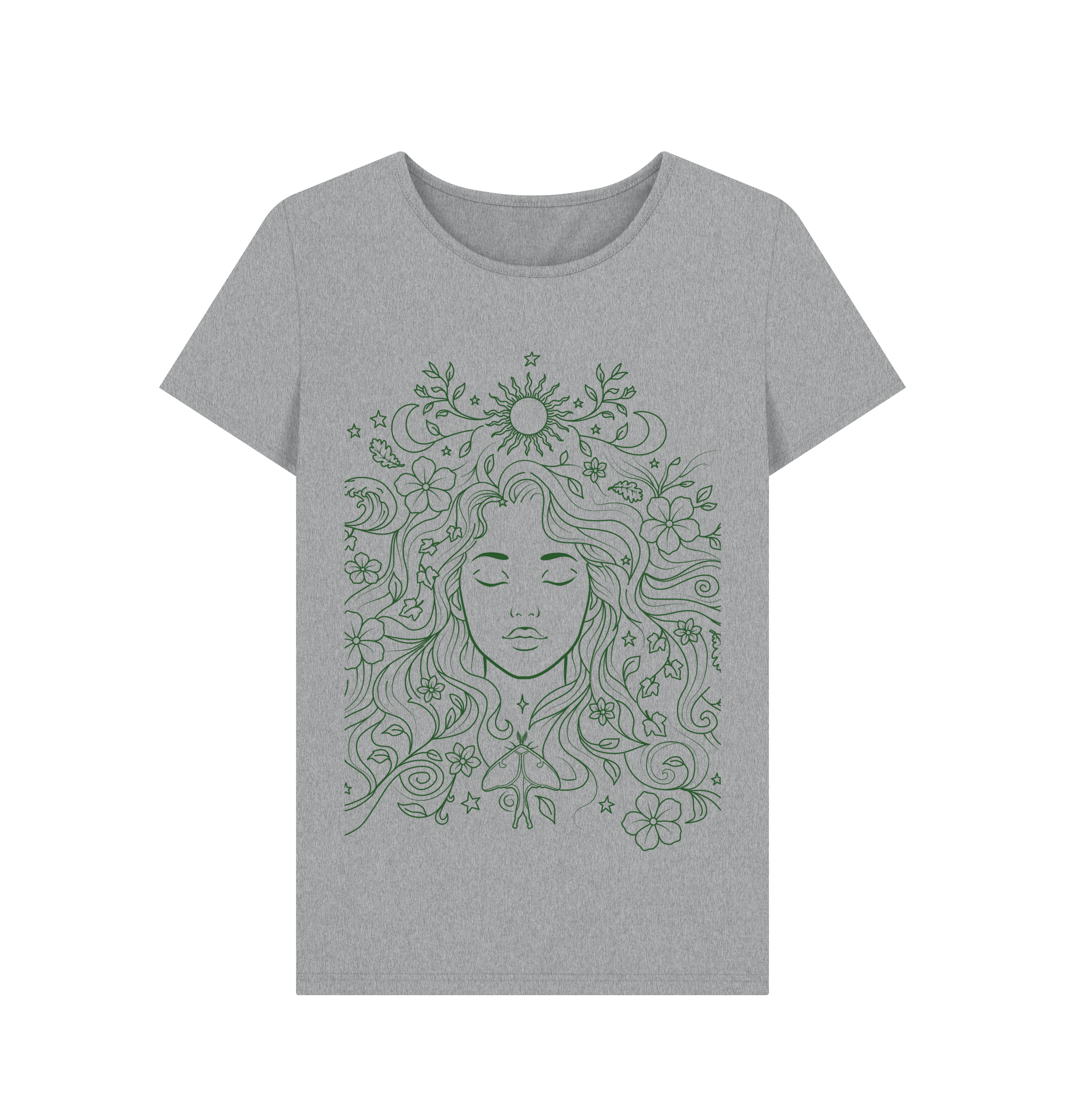 Athletic Grey Printed T-shirt Front