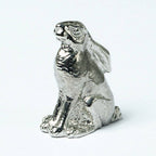 Moongazing Hare, English Pewter Good Luck Sculpture