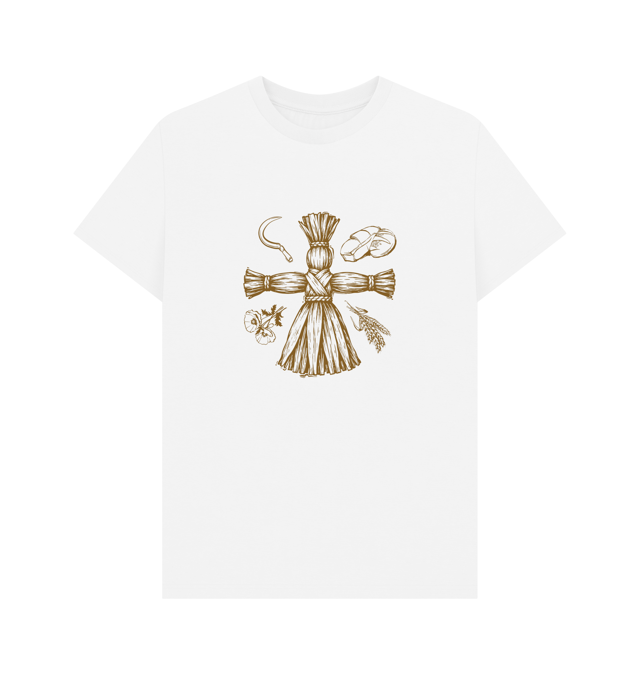 White Printed T-shirt Front
