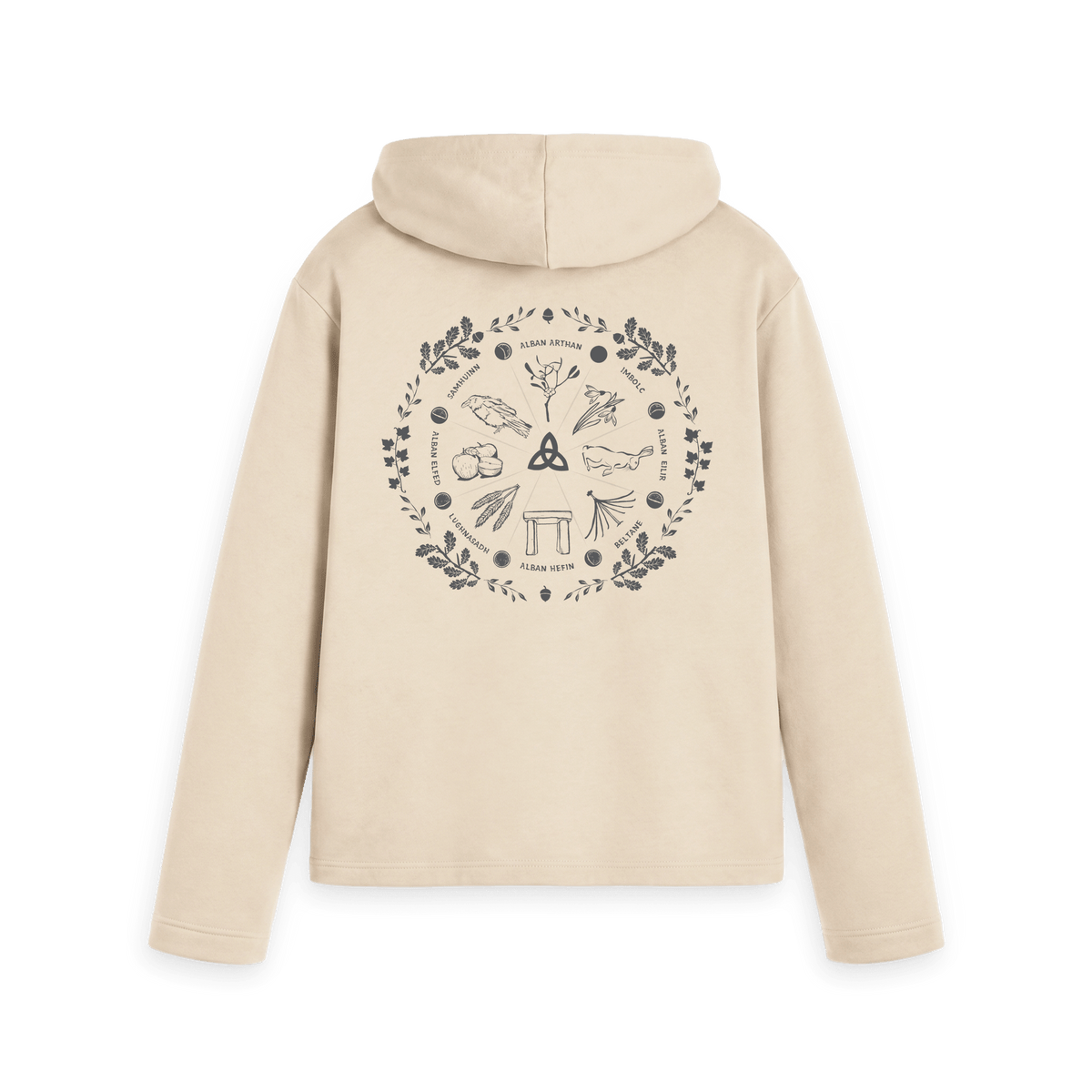 Oat Printed Hoody Back