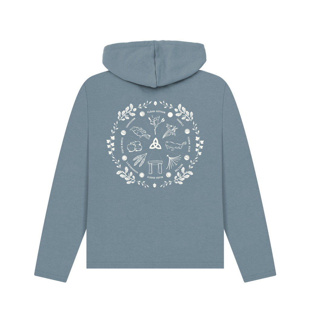 Stone Blue Printed Hoody Back