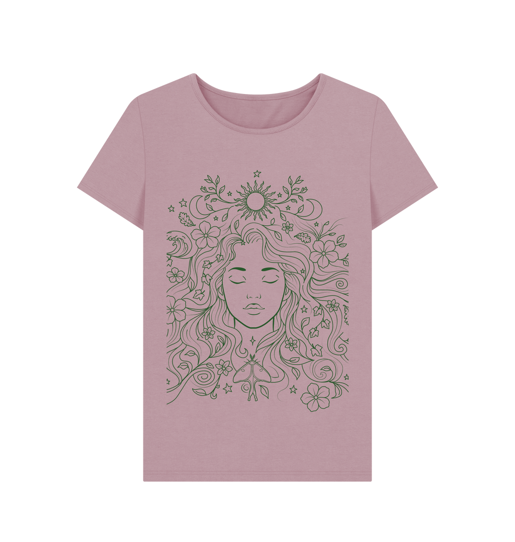 Mauve Printed T-shirt Front