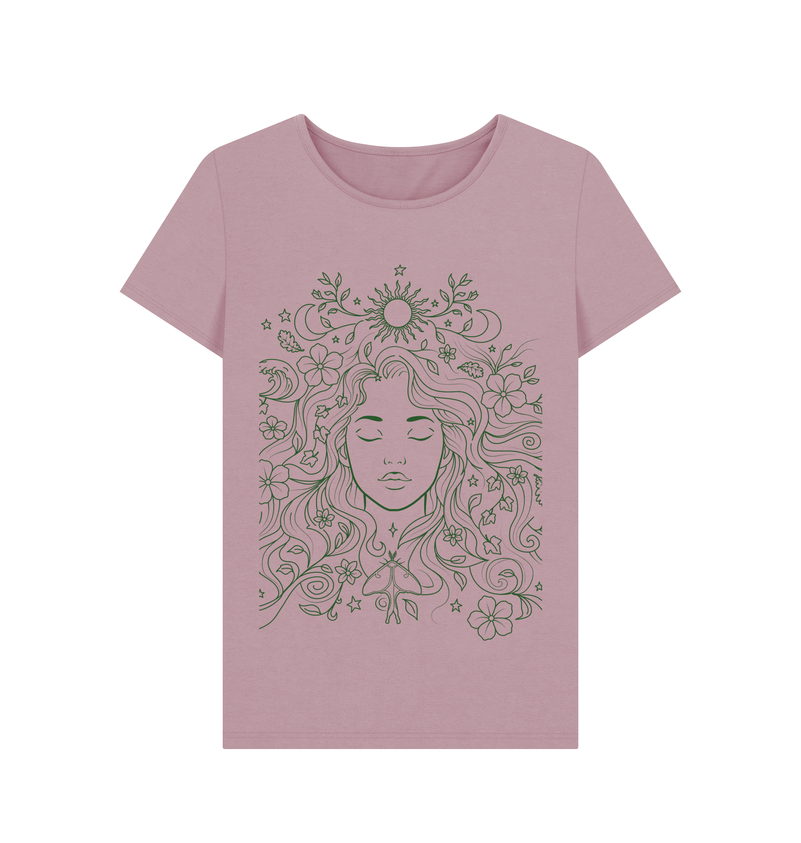Mauve Printed T-shirt Front