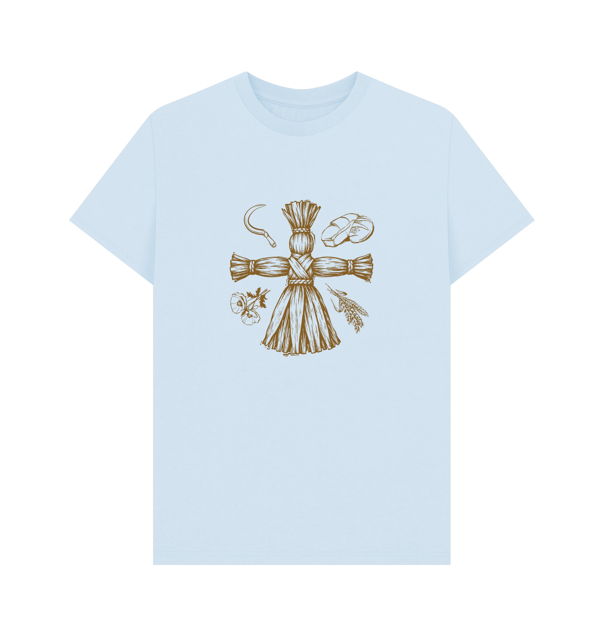 Sky Blue Printed T-shirt Front