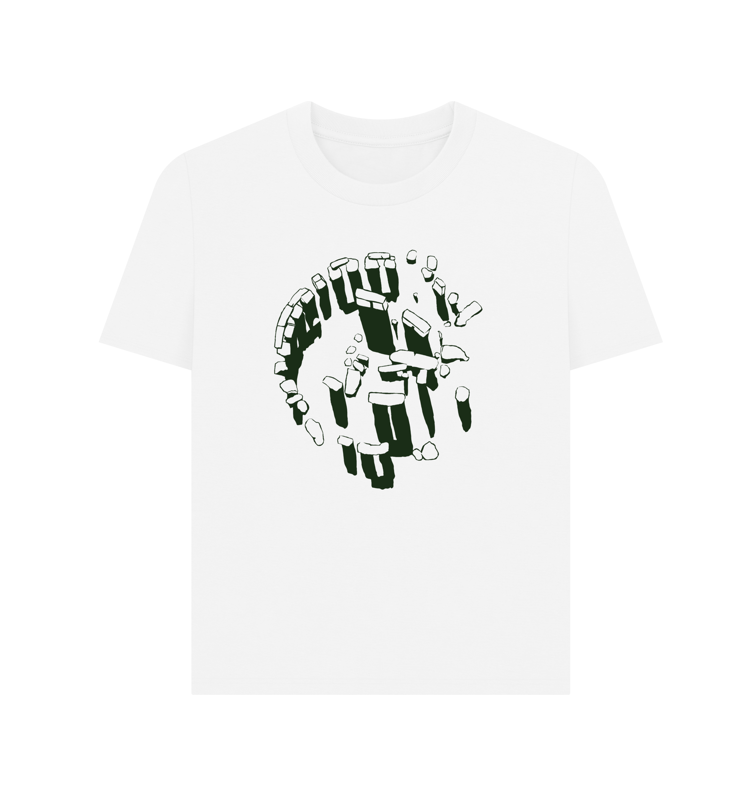 White Printed T-shirt Front