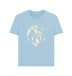 Milky Blue Printed T-shirt Front