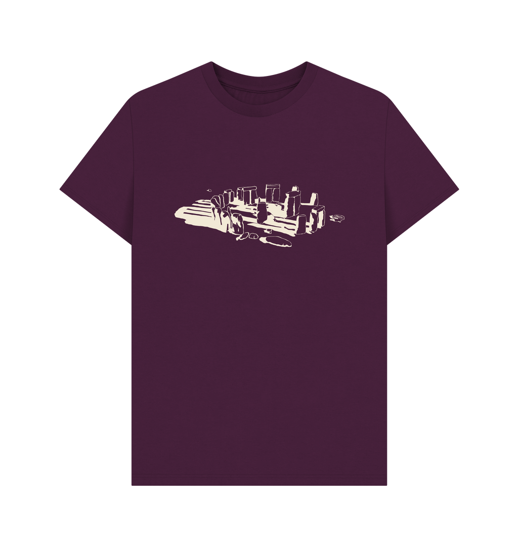 Purple Printed T-shirt Front