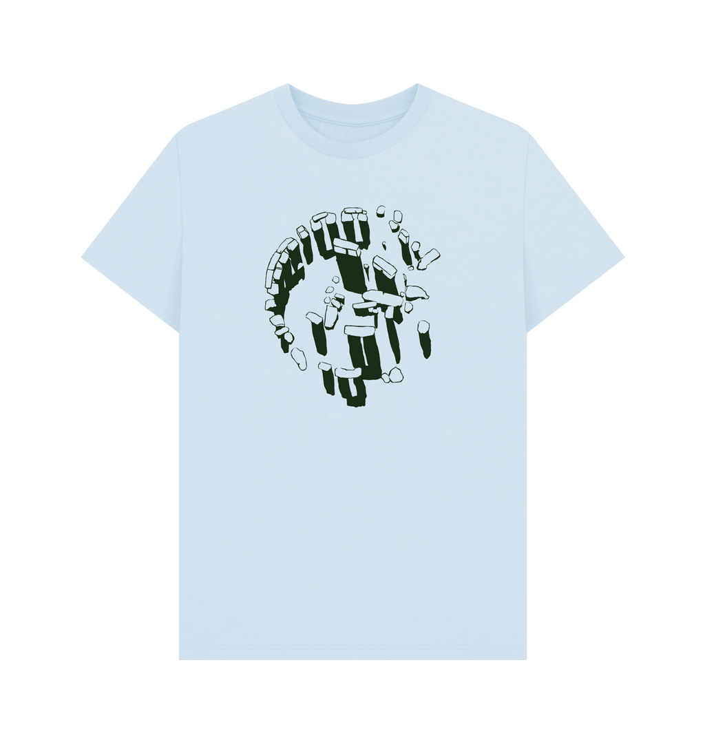 Sky Blue Printed T-shirt Front