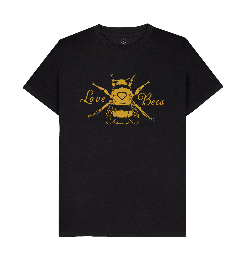 Black Recycled Printed T-Shirt Front