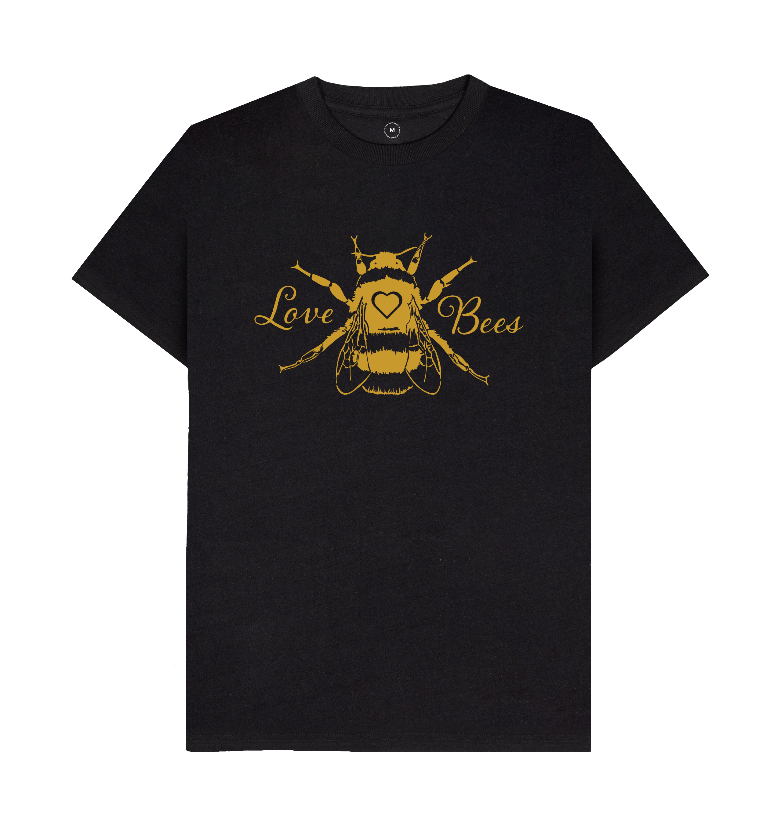 Black Recycled Printed T-Shirt Front