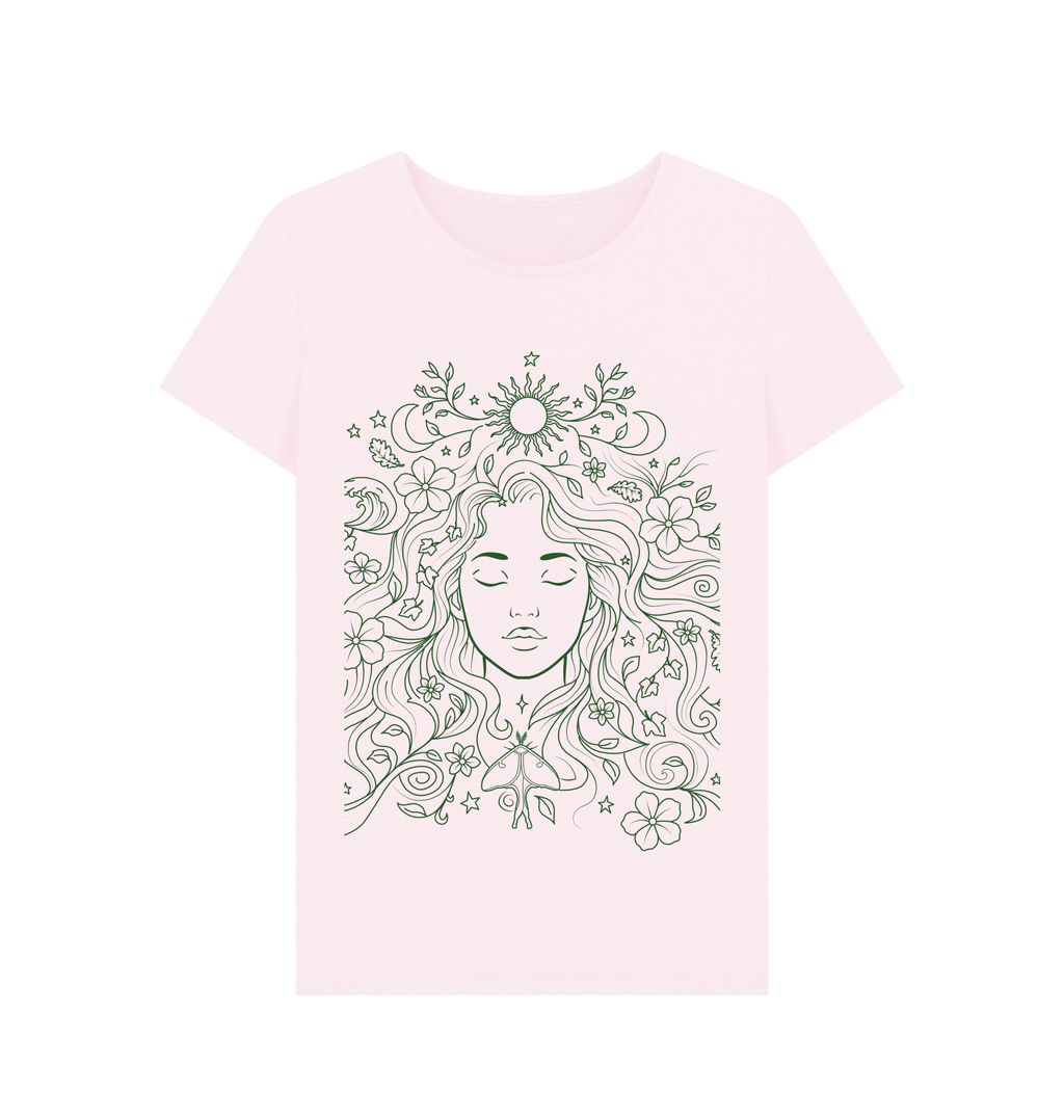 Pink Printed T-shirt Front