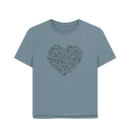 Stone Blue Printed T-shirt Front