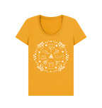 Mustard Printed T-shirt Front