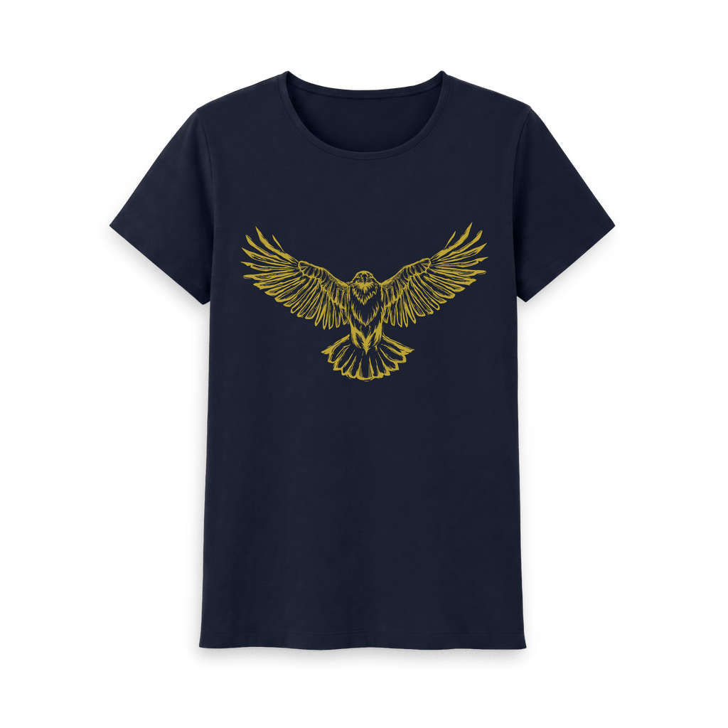 Navy Blue Printed T-shirt Front