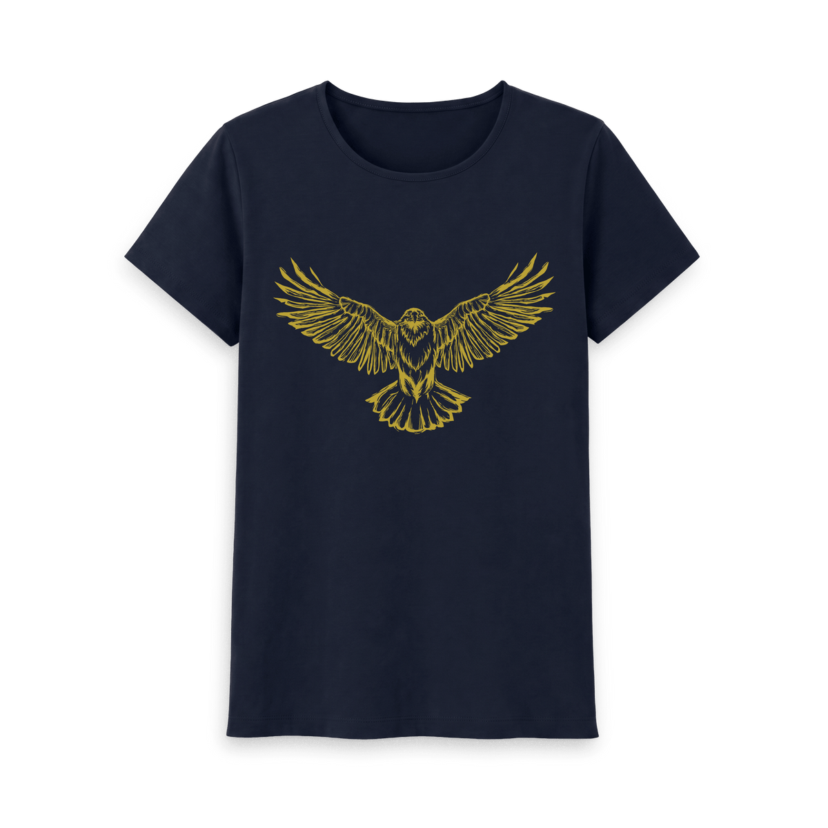 Navy Blue Printed T-shirt Front