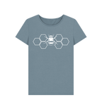 Stone Blue Printed T-shirt Front