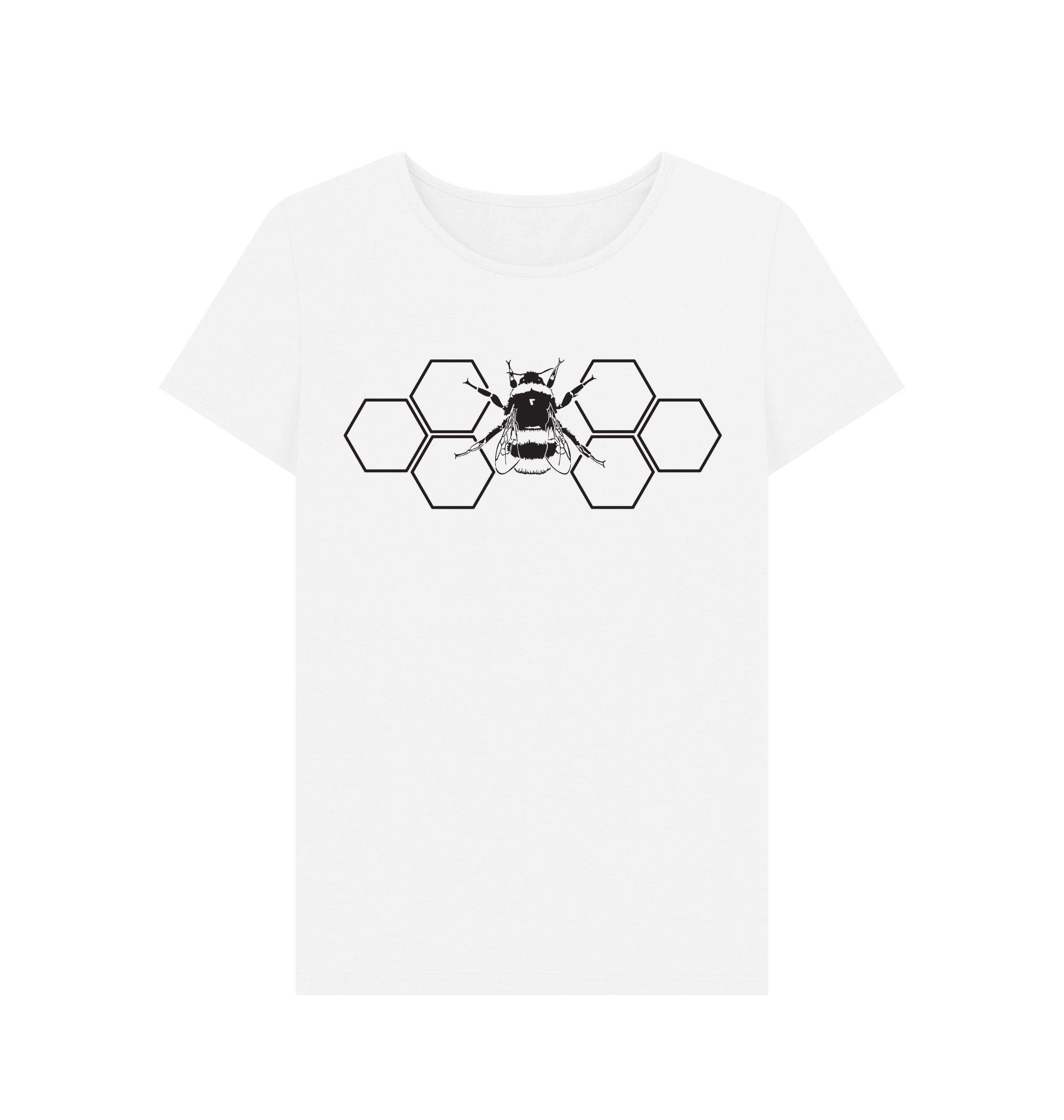 White Printed T-shirt Front